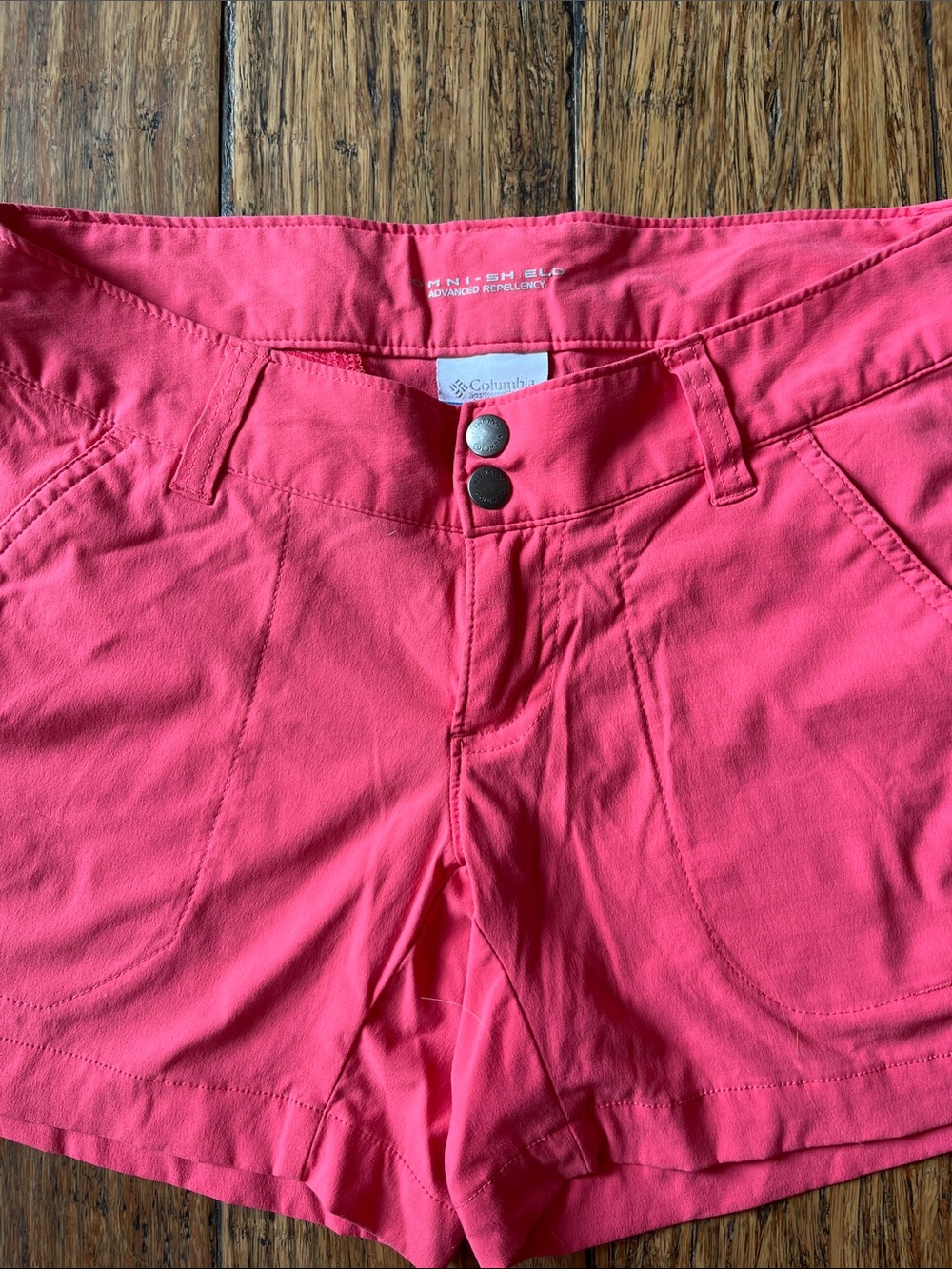Columbia Women's Hot Pink High-Waist Outdoor Shorts